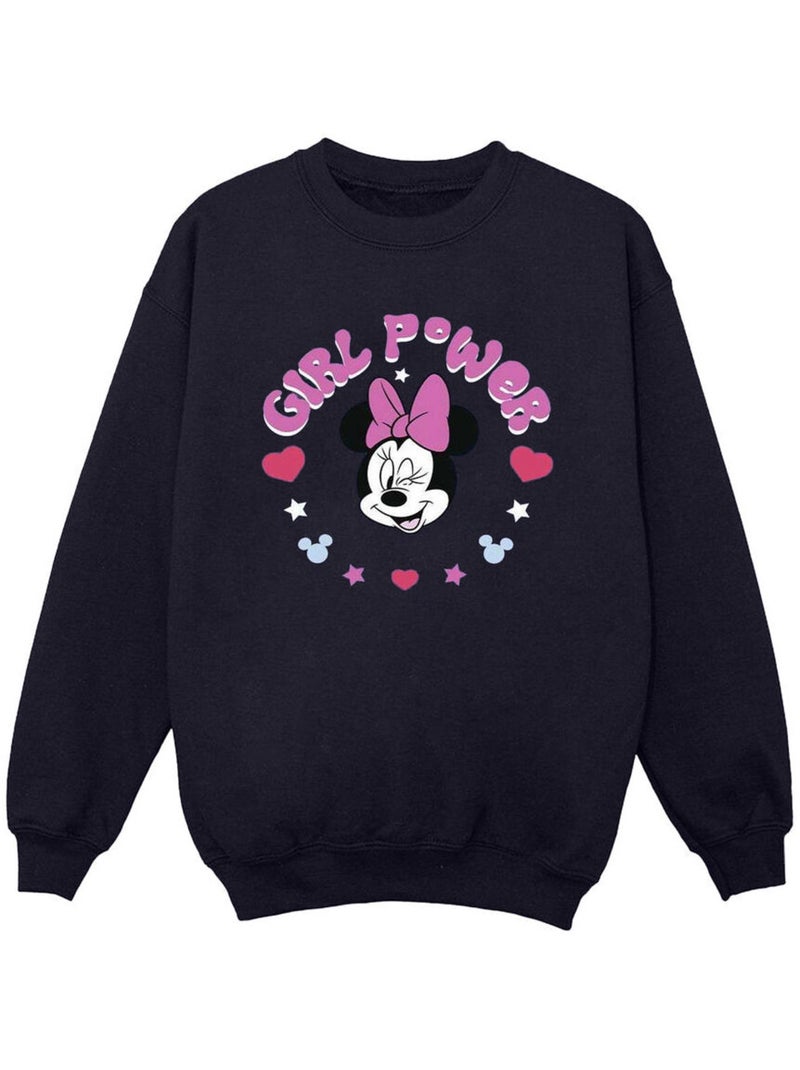 Disney - Sweat GIRL POWER Bleu marine - Kiabi
