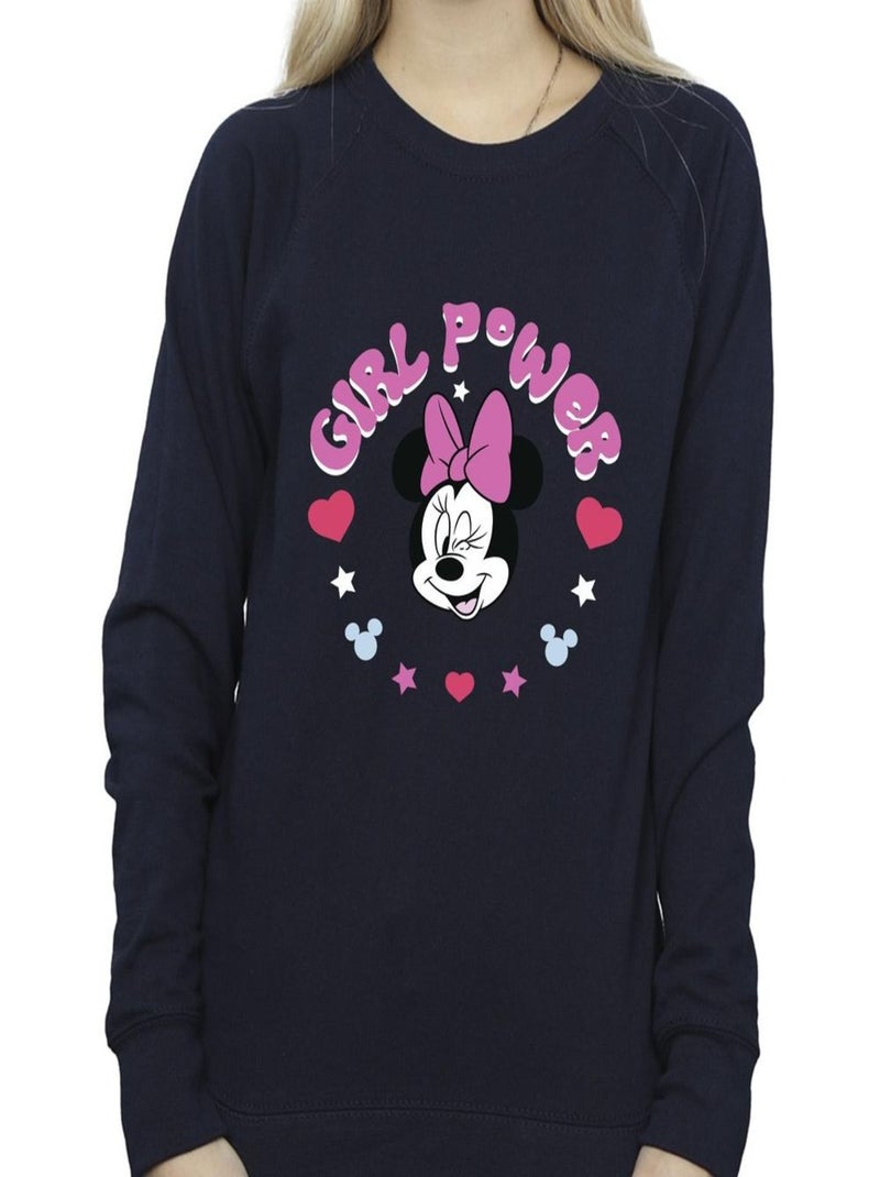 Disney - Sweat GIRL POWER Bleu marine - Kiabi