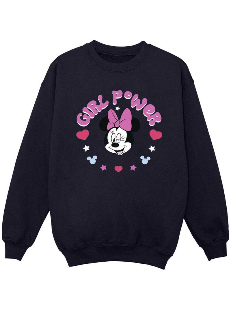 Disney - Sweat GIRL POWER Bleu marine - Kiabi