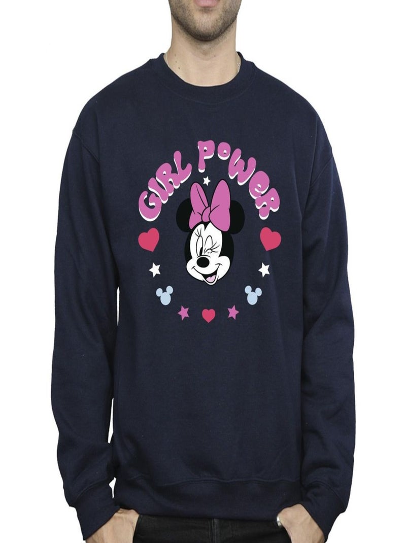 Disney - Sweat GIRL POWER Bleu marine - Kiabi
