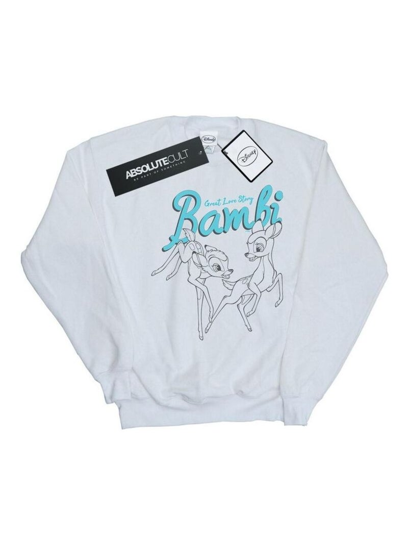 Disney - Sweat GREAT LOVE STORY Blanc - Kiabi
