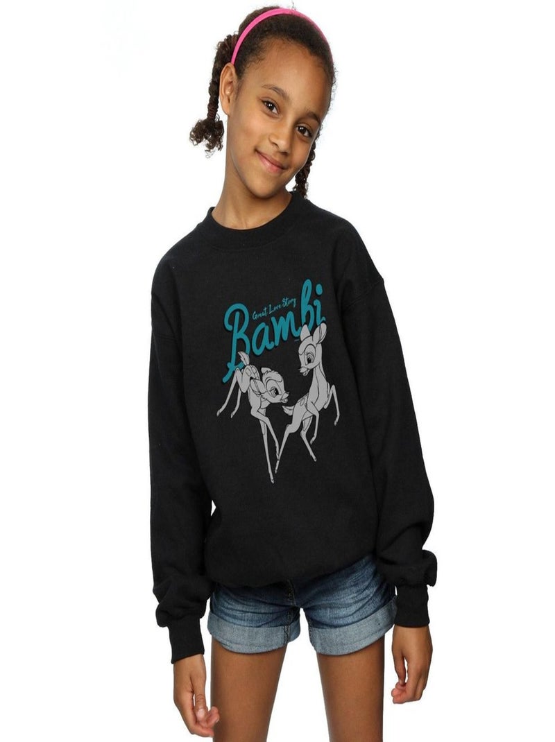 Disney - Sweat GREAT LOVE STORY Noir - Kiabi