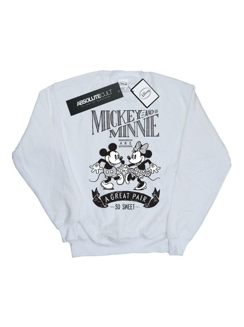 Disney - Sweat GREAT PAIR Blanc - Kiabi