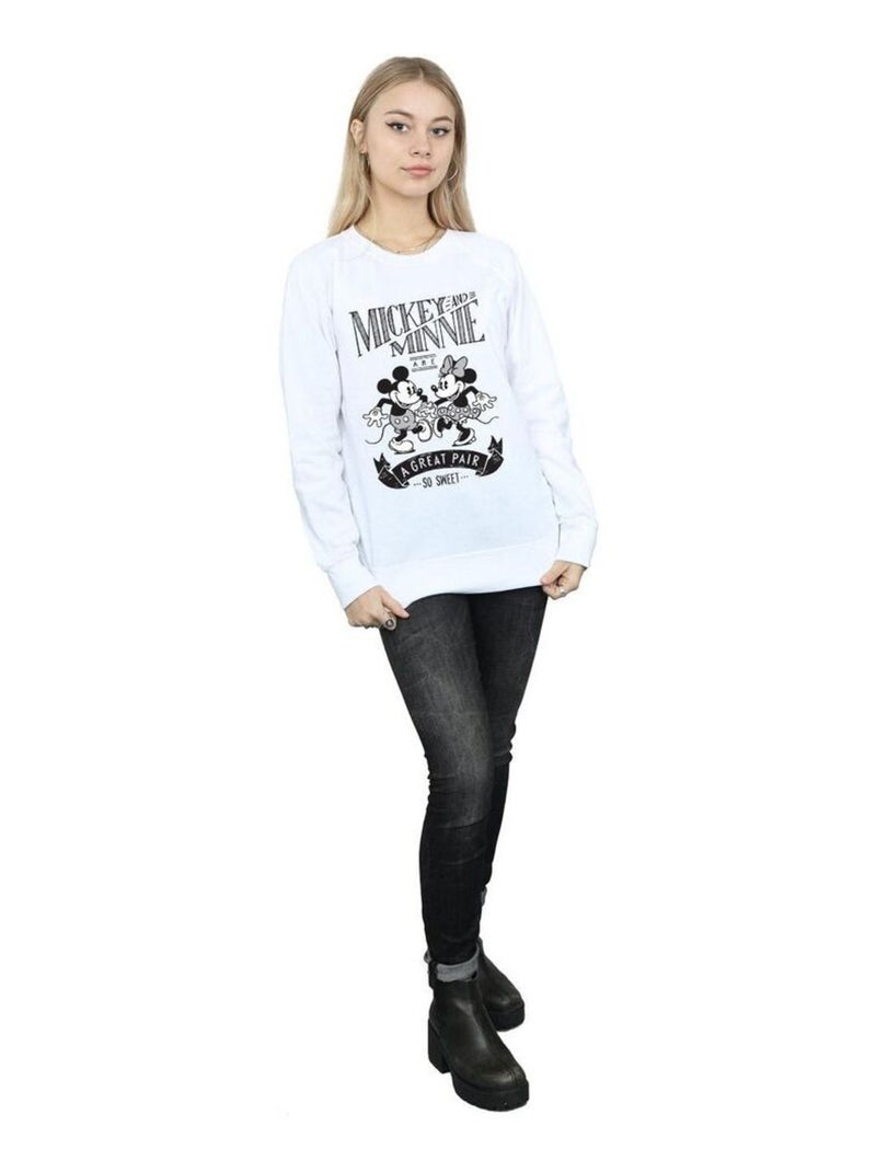 Disney - Sweat GREAT PAIR Blanc - Kiabi