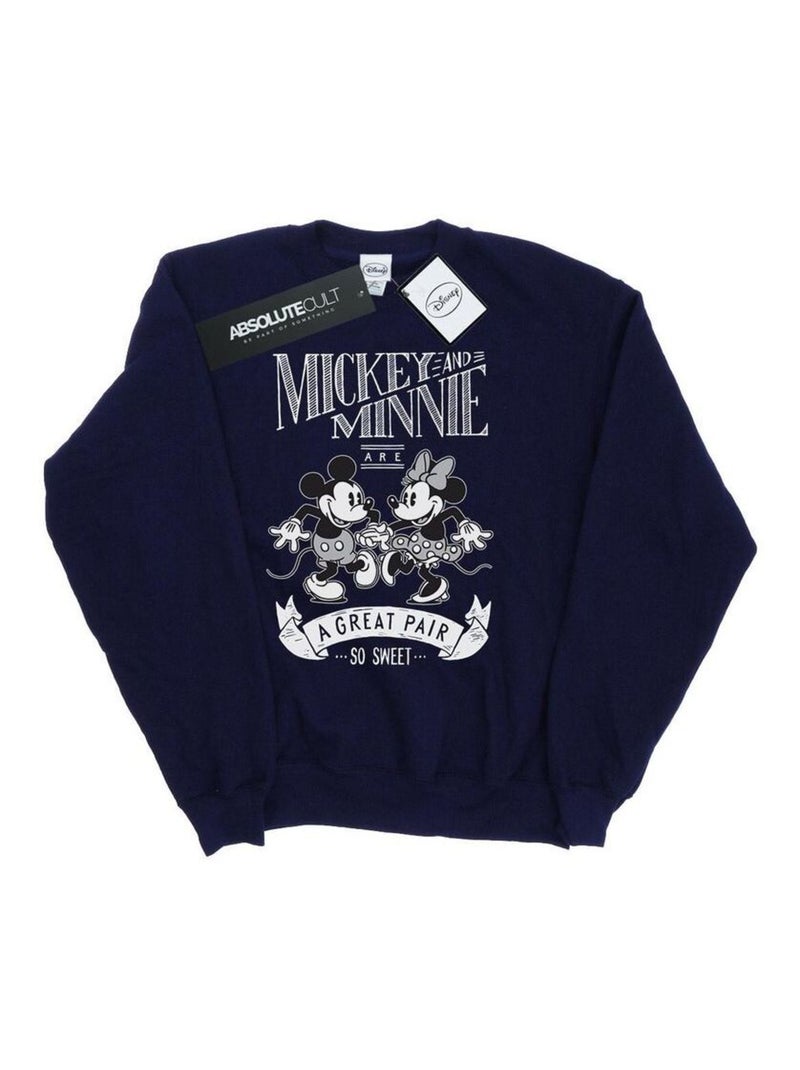 Disney - Sweat GREAT PAIR Bleu marine - Kiabi