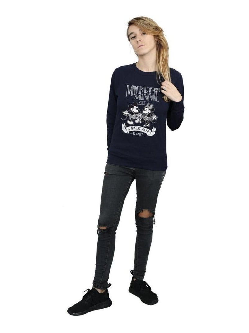 Disney - Sweat GREAT PAIR Bleu marine - Kiabi