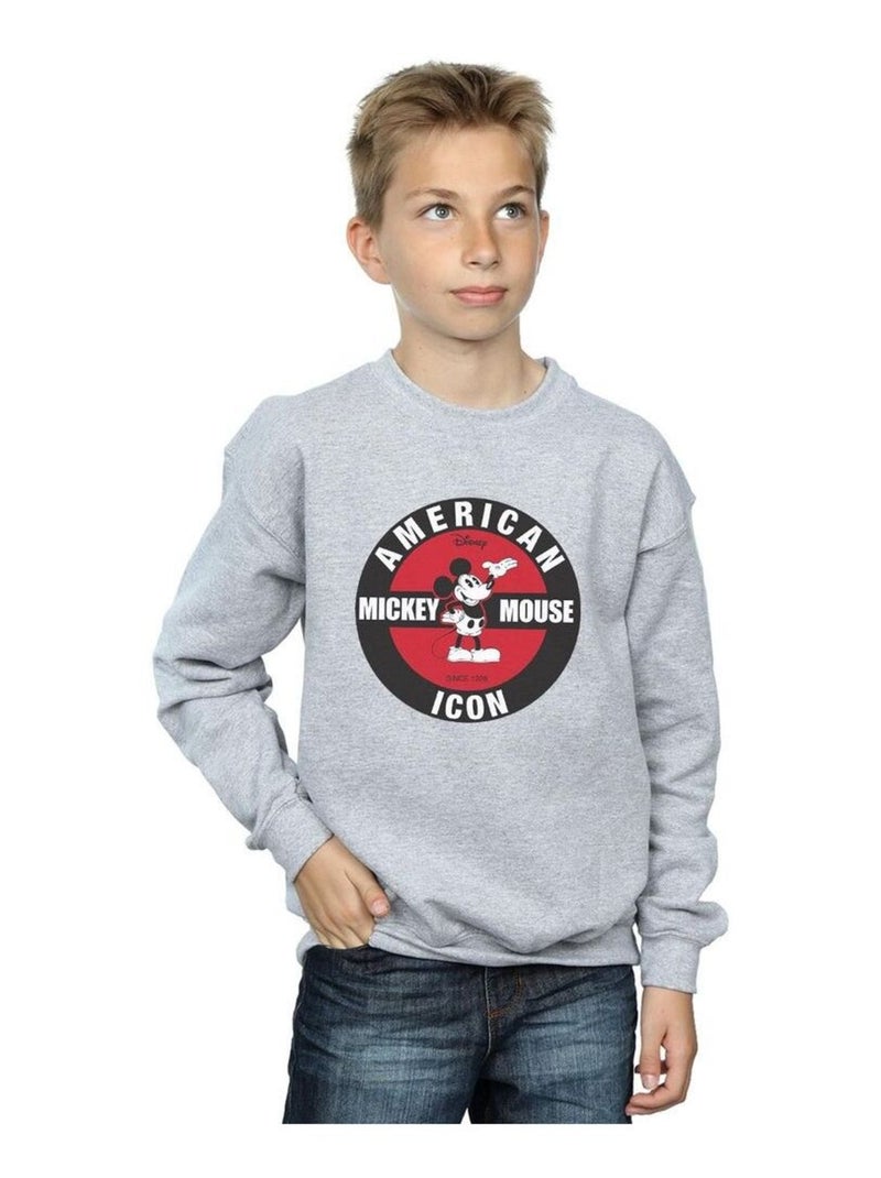 Disney - Sweat Gris chiné - Kiabi