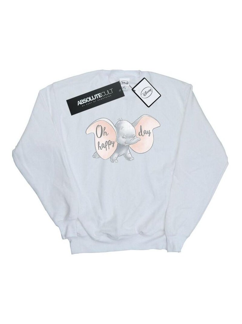 Disney - Sweat HAPPY DAY Blanc - Kiabi