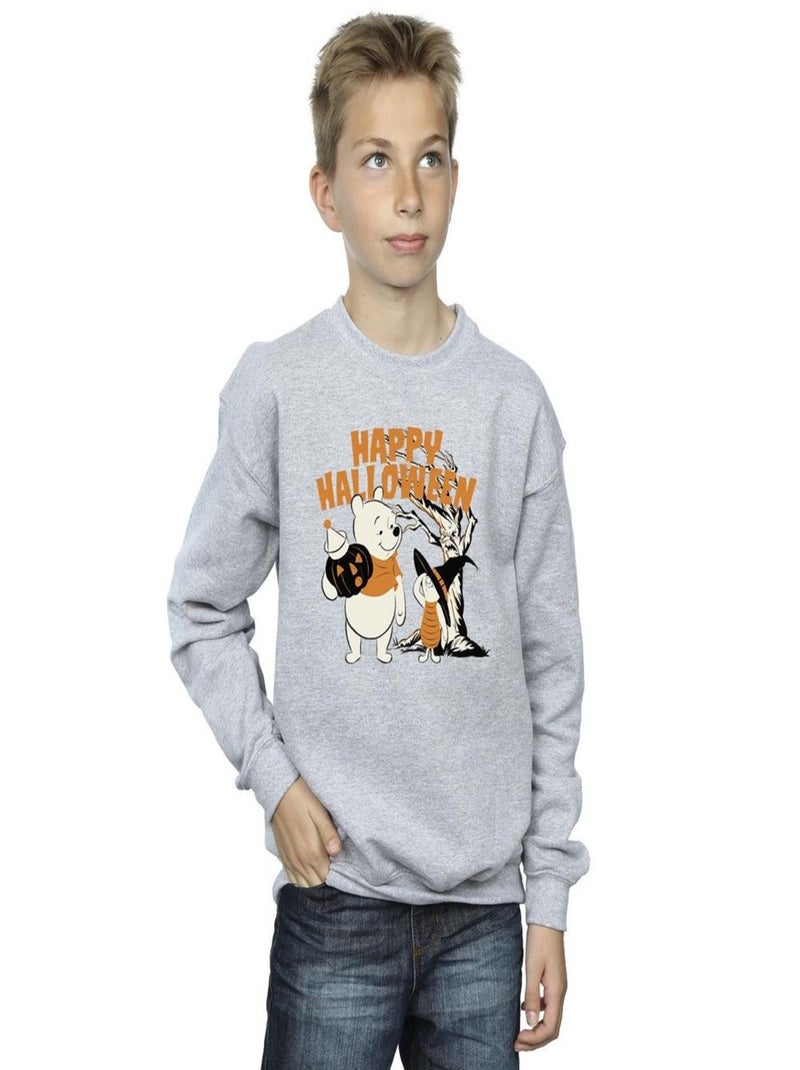 Disney - Sweat HAPPY HALLOWEEN Gris chiné - Kiabi