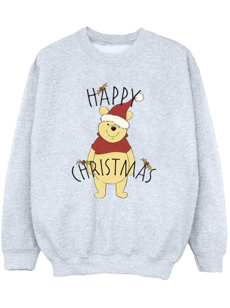 Disney - Sweat HAPPY HOLLY Gris chiné - Kiabi