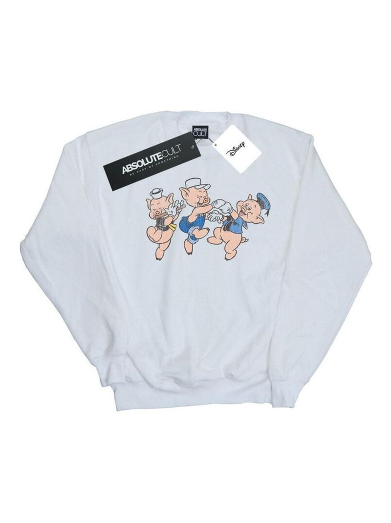 Disney - Sweat HAVING FUN Blanc - Kiabi