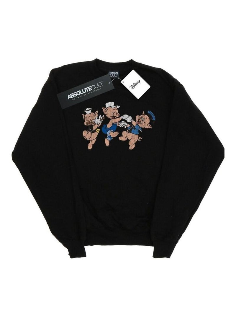 Disney - Sweat HAVING FUN Noir - Kiabi