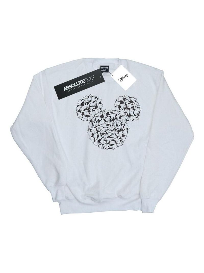 Disney - Sweat HEAD OF HANDS Blanc - Kiabi