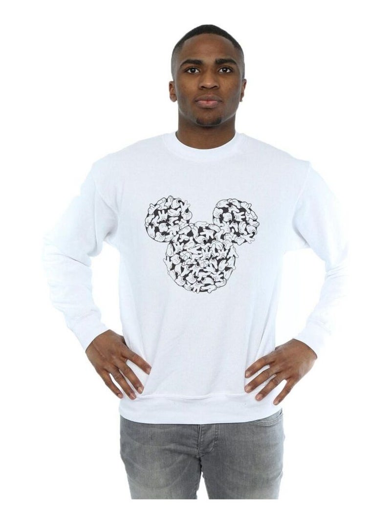 Disney - Sweat HEAD OF HANDS Blanc - Kiabi