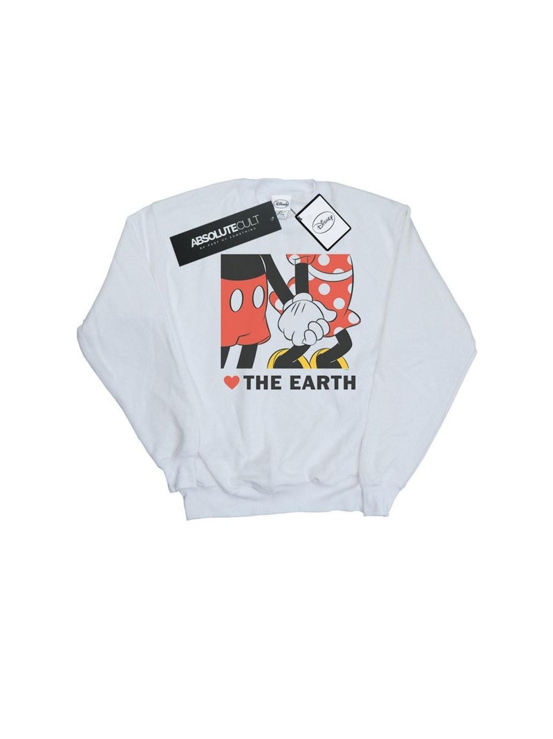 Disney - Sweat HEART THE EARTH Blanc - Kiabi