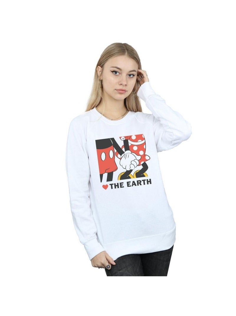Disney - Sweat HEART THE EARTH Blanc - Kiabi