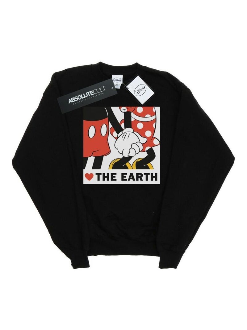 Disney - Sweat HEART THE EARTH Noir - Kiabi