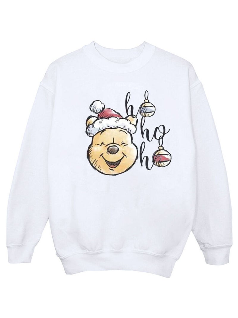 Disney - Sweat HO HO HO Blanc - Kiabi