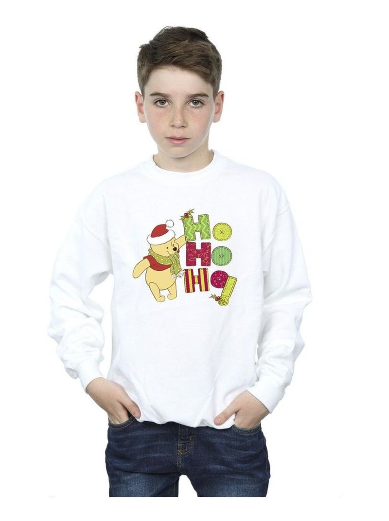 Disney - Sweat HO HO HO Blanc - Kiabi