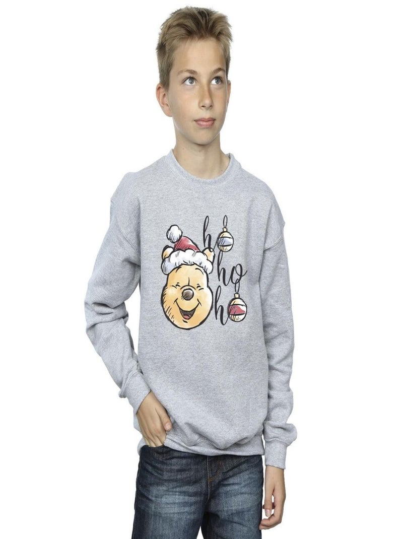 Disney - Sweat HO HO HO Gris chiné - Kiabi