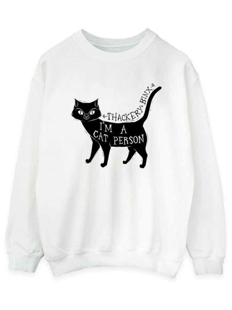Disney - Sweat HOCUS POCUS A CAT PERSON Blanc - Kiabi
