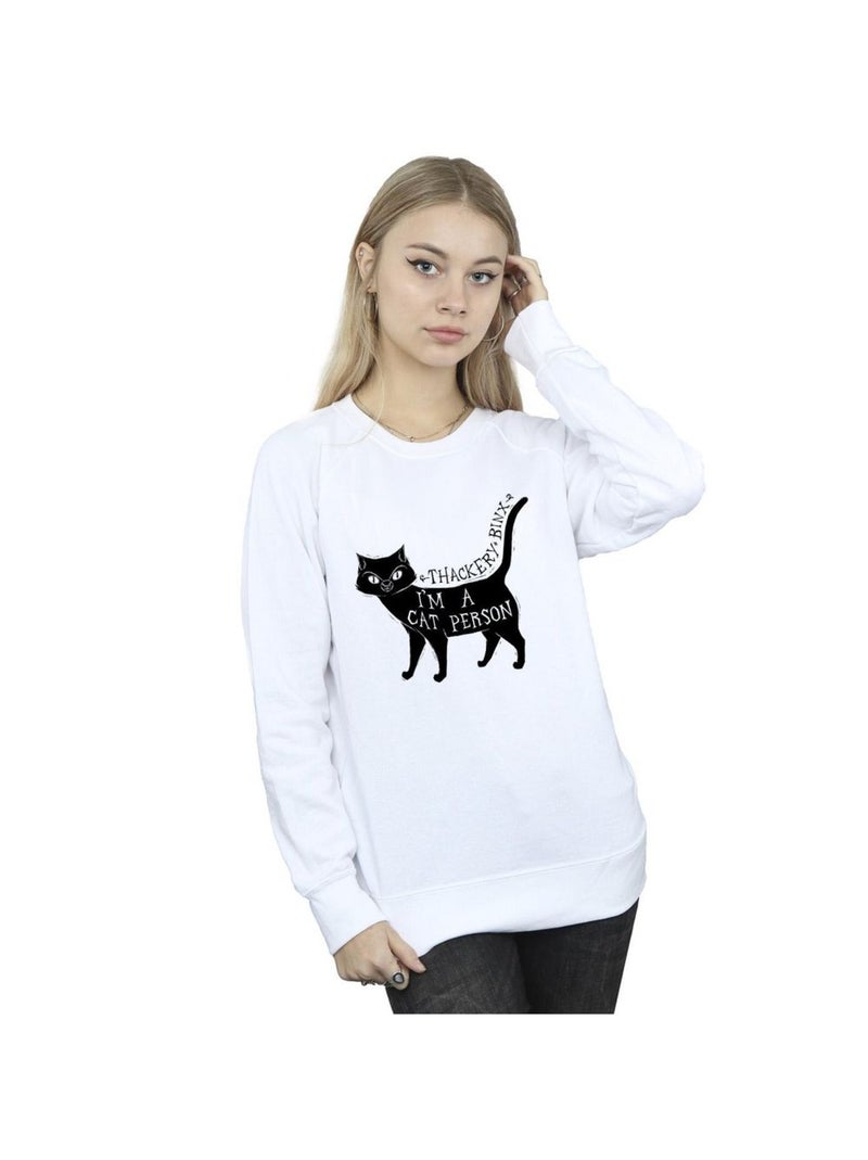 Disney - Sweat HOCUS POCUS A CAT PERSON Blanc - Kiabi