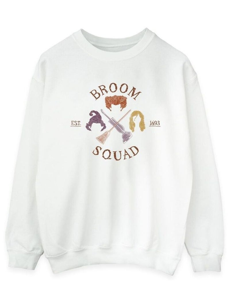 Disney - Sweat HOCUS POCUS BROOM SQUAD Blanc - Kiabi