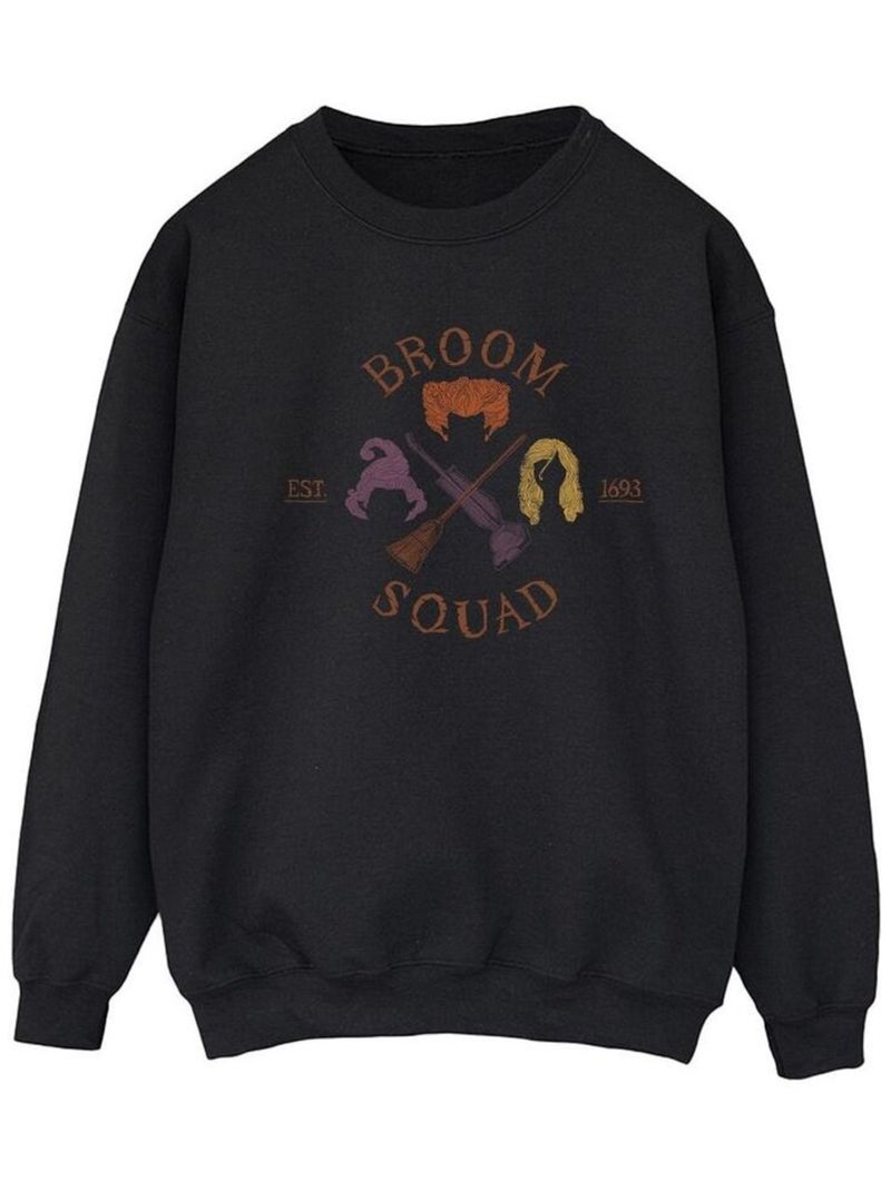 Disney - Sweat HOCUS POCUS BROOM SQUAD Noir - Kiabi