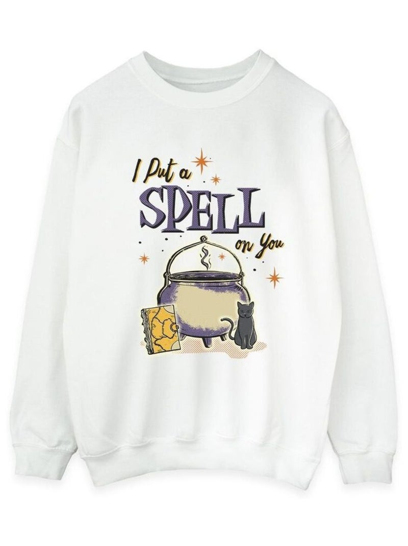 Disney - Sweat HOCUS POCUS SPELL ON YOU Blanc - Kiabi