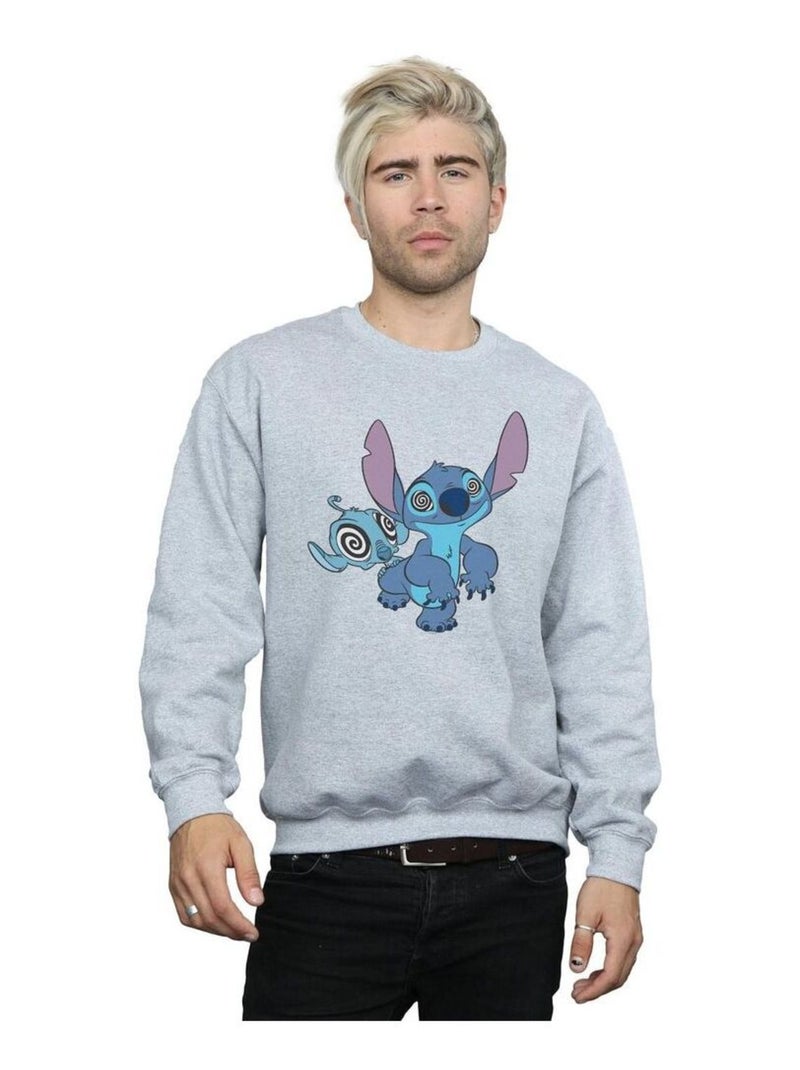 Disney - Sweat HYPNOTIZED Gris chiné - Kiabi