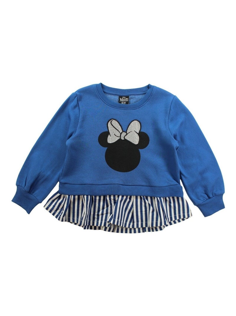 Disney - Sweat imprimé Minnie en coton Bleu marine - Kiabi