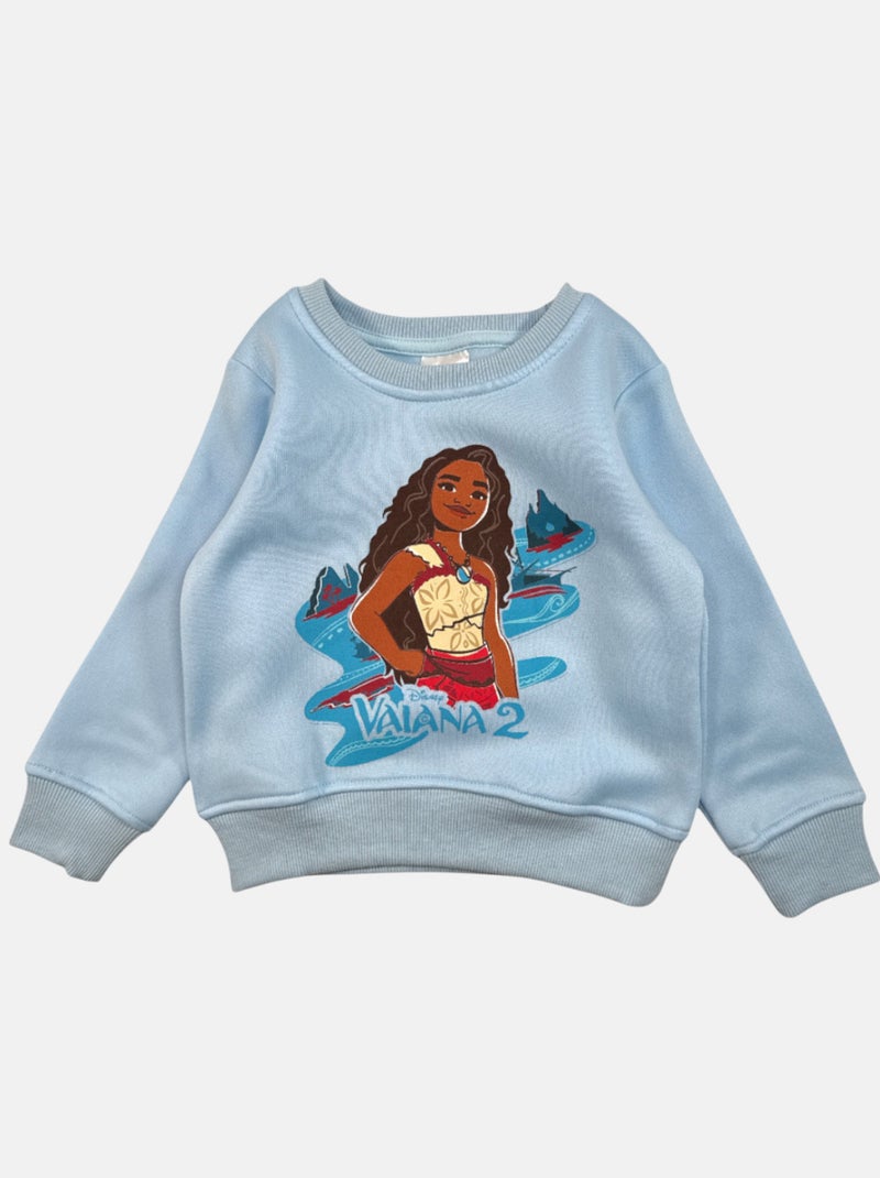 Disney - Sweat imprimé Vaiana Bleu - Kiabi