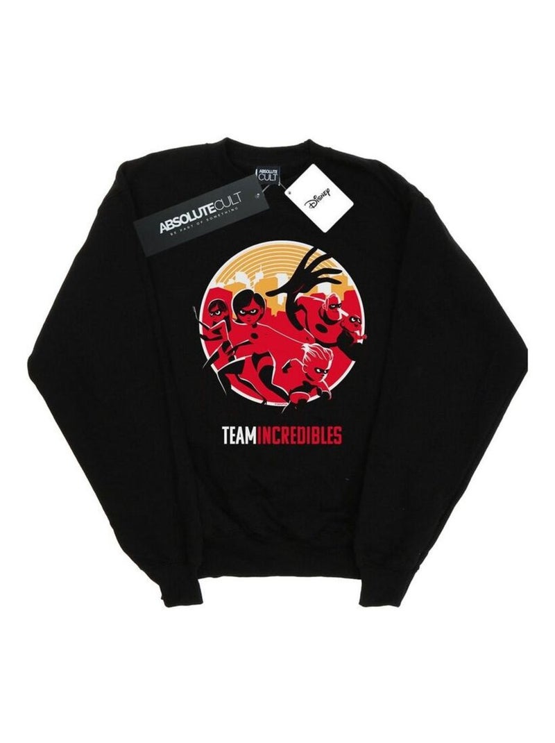 Disney - Sweat INCREDIBLES TEAM INCREDIBLES Noir - Kiabi