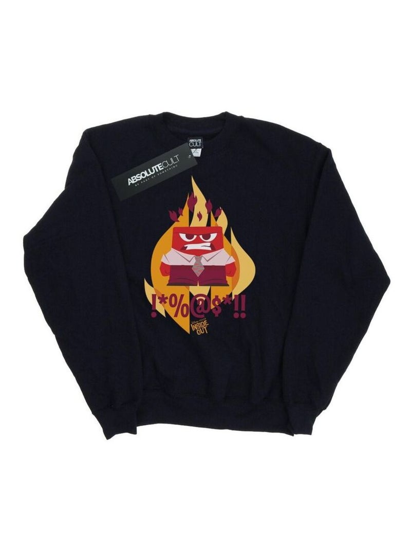 Disney - Sweat INSIDE OUT FIRED UP Noir - Kiabi