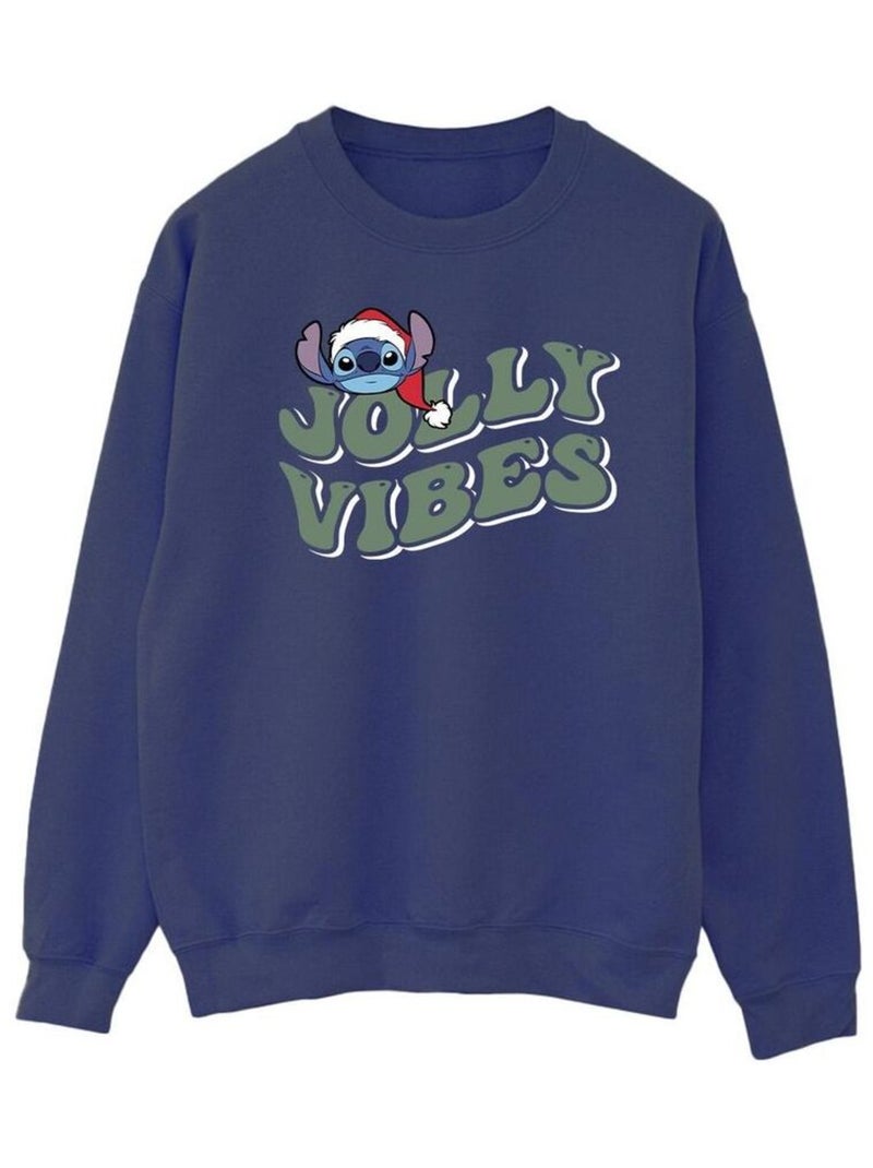 Disney - Sweat JOLLY CHILLING VIBES Bleu marine - Kiabi