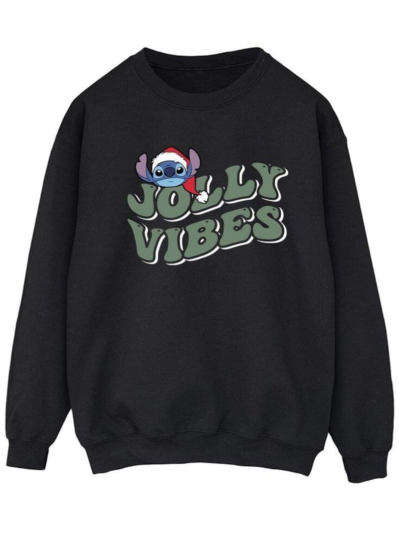 Disney - Sweat JOLLY CHILLING VIBES Noir - Kiabi