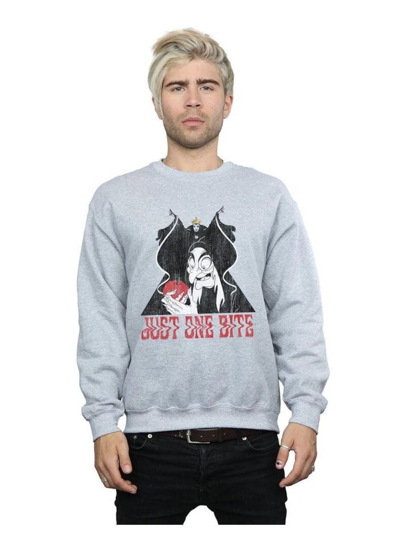 Disney - Sweat JUST ONE BITE Gris chiné - Kiabi