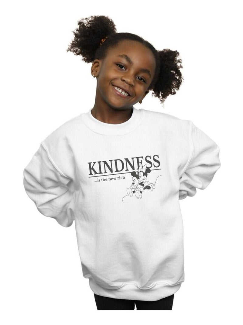Disney - Sweat KINDNESS IS RICH Blanc - Kiabi