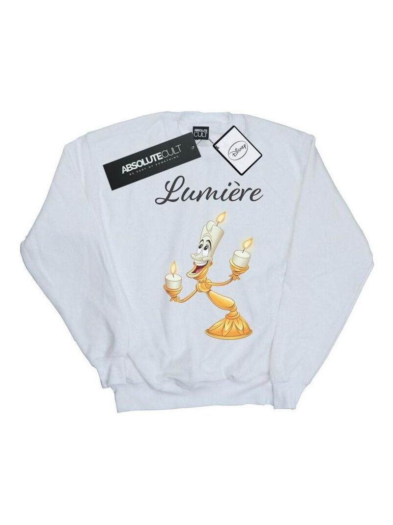 Disney - Sweat La Belle et la Bête BE OUR GUEST Blanc - Kiabi