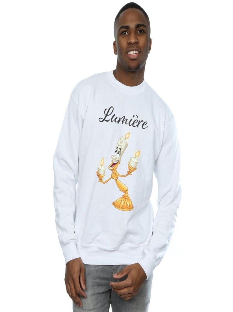 Disney - Sweat La Belle et la Bête BE OUR GUEST Blanc - Kiabi