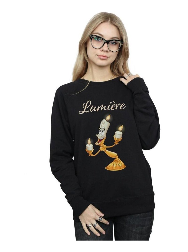 Disney - Sweat La Belle et la Bête BE OUR GUEST Noir - Kiabi