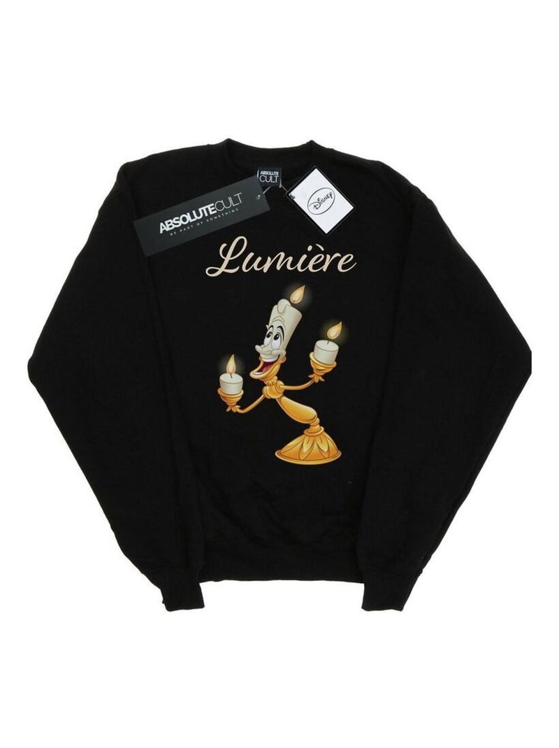 Disney - Sweat La Belle et la Bête BE OUR GUEST Noir - Kiabi