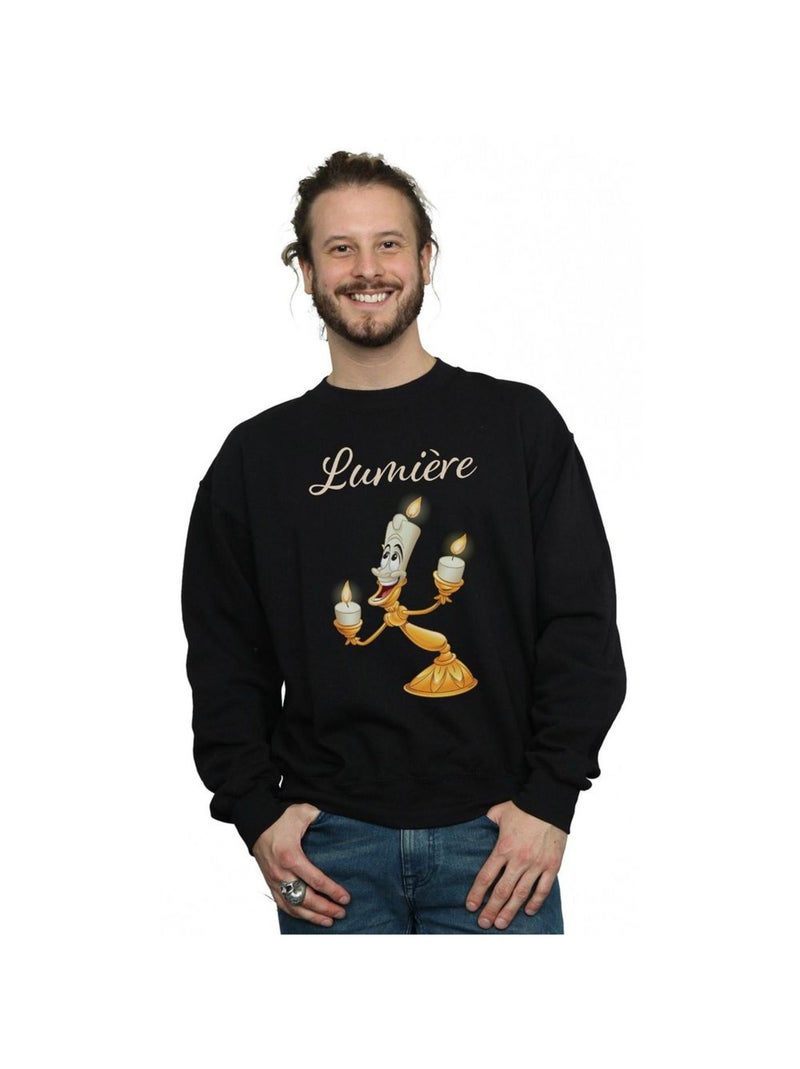 Disney - Sweat La Belle et la Bête BE OUR GUEST Noir - Kiabi