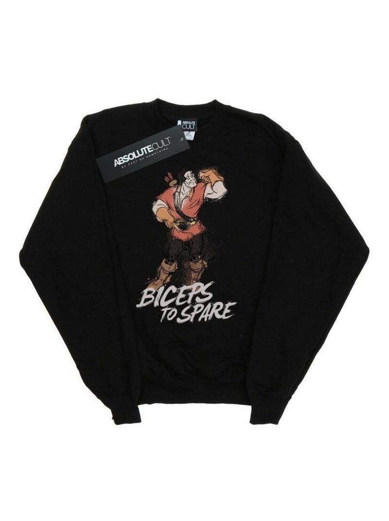 Disney - Sweat La Belle et la Bête BICEPS TO SPARE Noir - Kiabi
