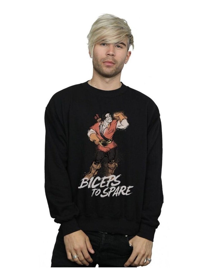 Disney - Sweat La Belle et la Bête BICEPS TO SPARE Noir - Kiabi