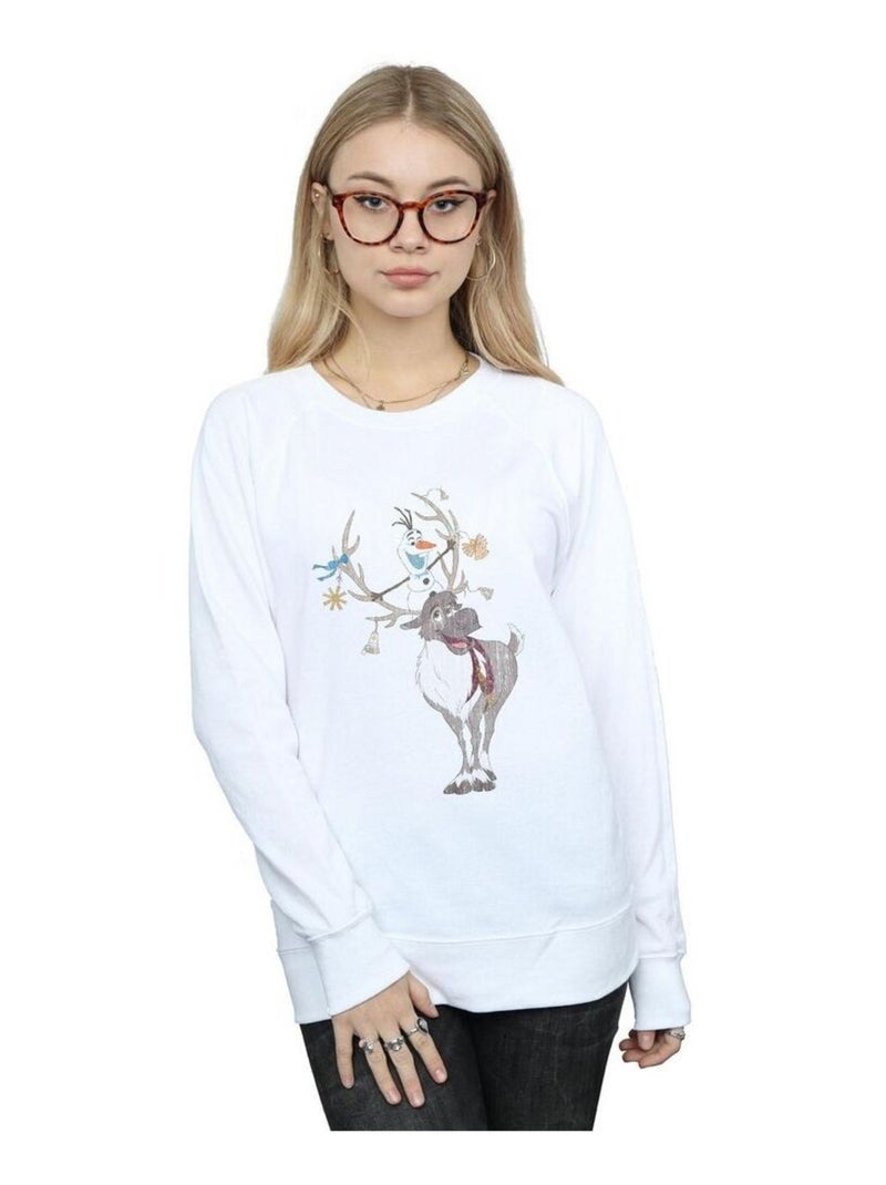 Disney - Sweat La Reine des Neiges Blanc - Kiabi