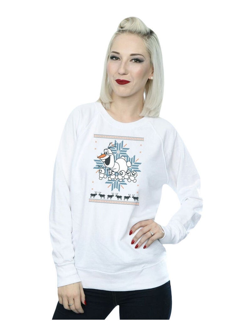 Disney - Sweat La Reine des Neiges Blanc - Kiabi