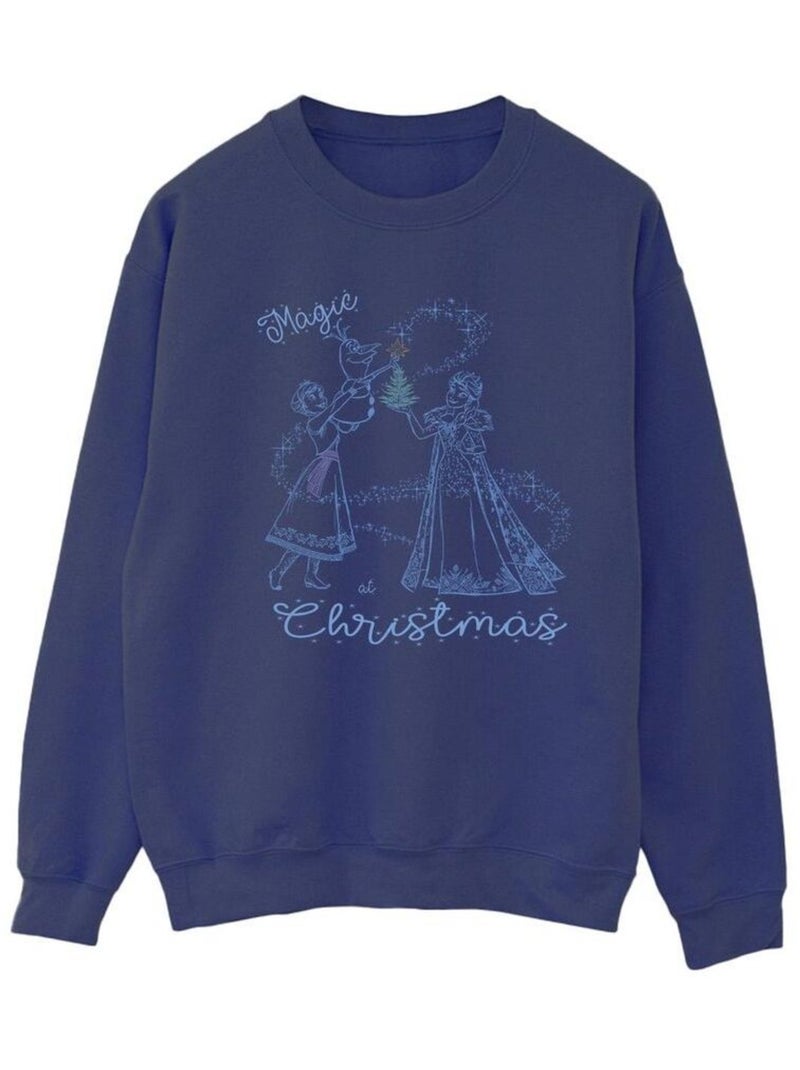 Disney - Sweat La Reine des Neiges MAGIC CHRISTMAS Bleu marine - Kiabi