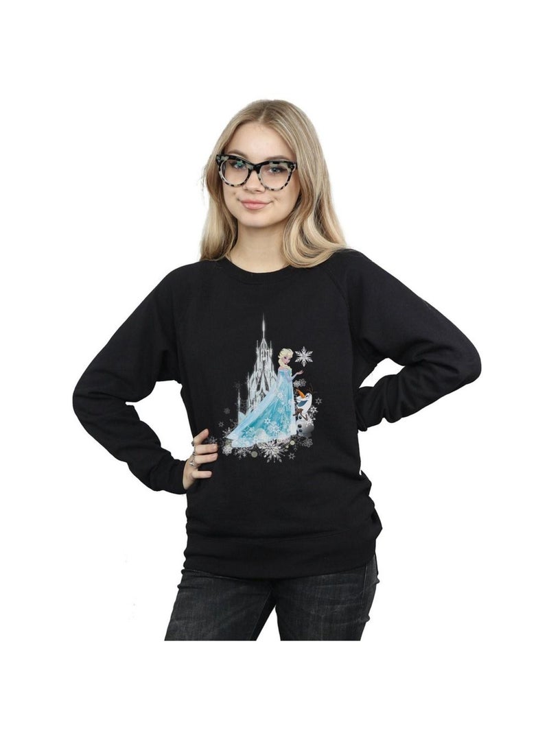 Disney - Sweat La Reine des Neiges WINTER MAGIC Noir - Kiabi