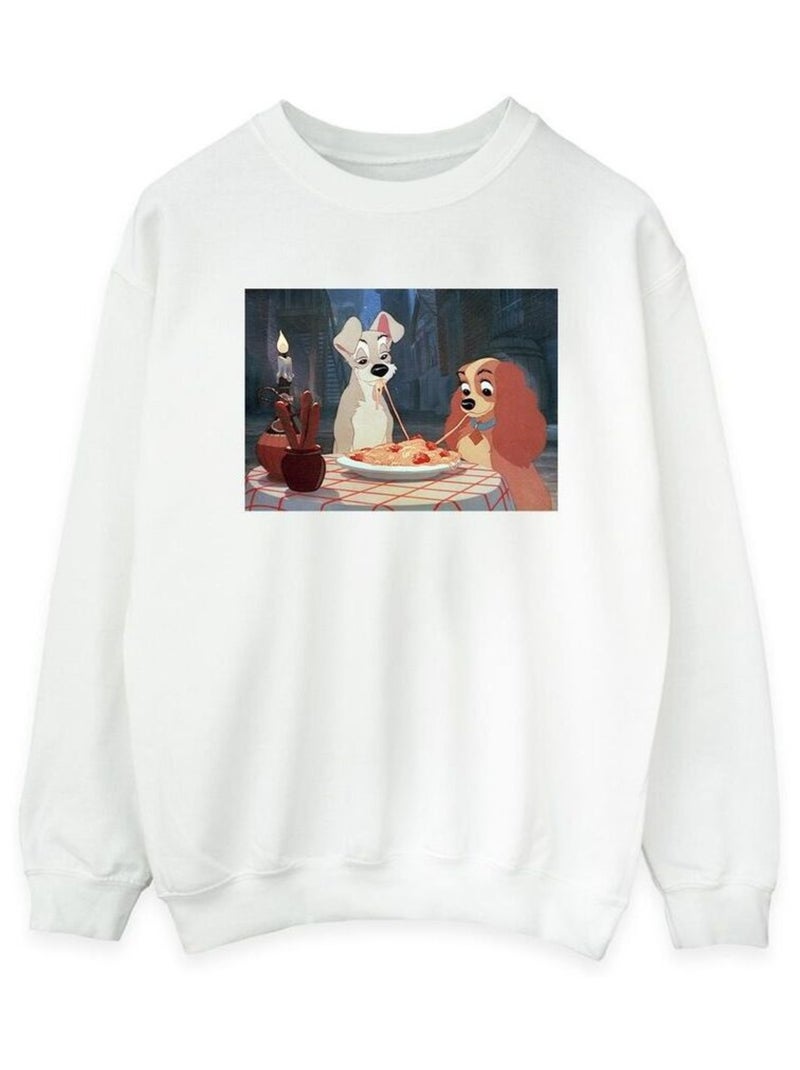 Disney - Sweat LADY AND THE TRAMP Blanc - Kiabi